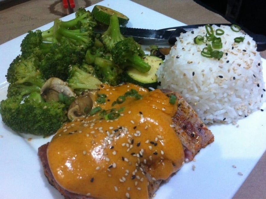 Seared Ahi Tuna Dinner.