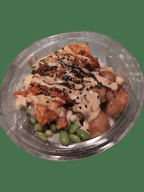 Baked Dynamite Poke Bowl (Cooked).